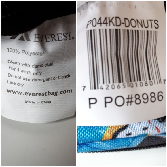 Everest Donuts Coffee Candy Print Blue Fanny Pack - Picture 11 of 11